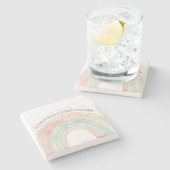 Rainbow Waterverf You're My Pot of Gold Romantisch Stenen Onderzetter (Zijkant)