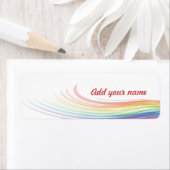 Rainbow Wave met Naam in Rood Etiket (Insitu)