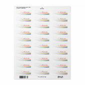 Rainbow Wave met Naam in Rood Etiket (Full Sheet)