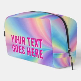 Rainbow Wave Ombre kleurrijke jouw tekst hier gedr Toilettasje