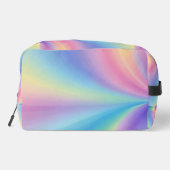 Rainbow Wave Ombre kleurrijke jouw tekst hier gedr Toilettasje (Achterkant)