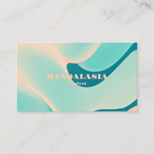 Rainbow Wave Pattern voor moderne minimalist Visitekaartje (Voorkant)