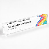 Rainbow Wave Personalized Name Business Naambordje
