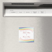 Rainbow Wave Save the Date Magnet (Insitu (Vaatwasser))