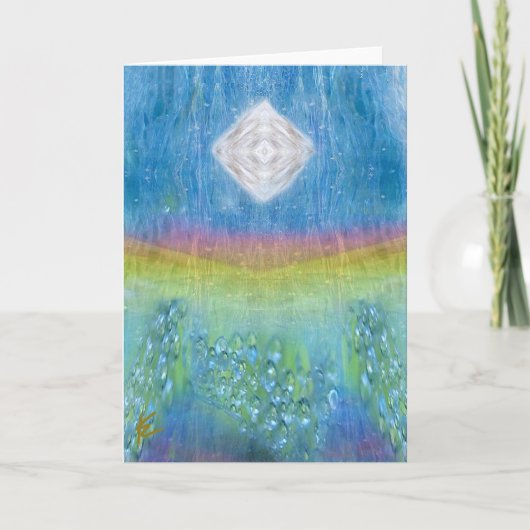 Rainbow Wave Shining Orb Sparkle Light Chakra Kaart (Voorkant)
