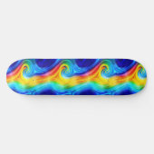 Rainbow Wave Skateboard Deck (Horizontaal)