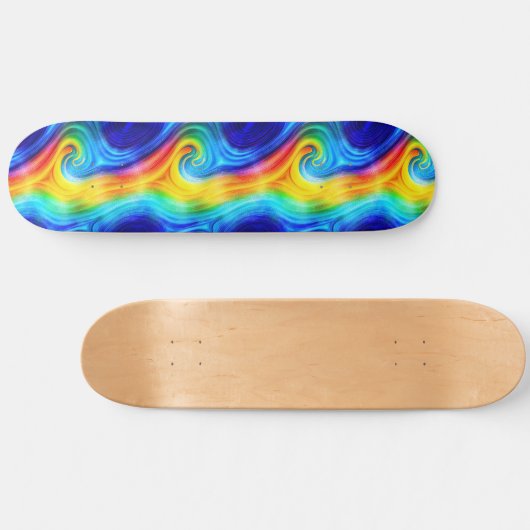 Rainbow Wave Skateboard Deck (Horizontaal)