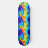 Rainbow Wave Skateboard Deck (Voorkant)