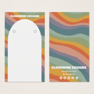 Rainbow Wave-verkenningskaart voor Ketting juwelen Visitekaartje
