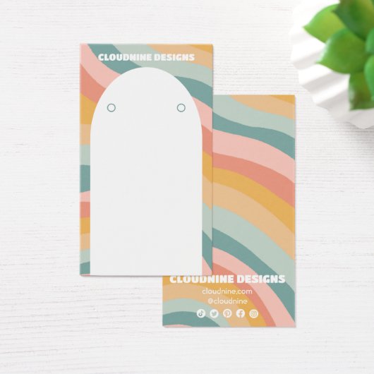 Rainbow Wave-verkenningskaart voor Ketting juwelen Visitekaartje (Bureau)