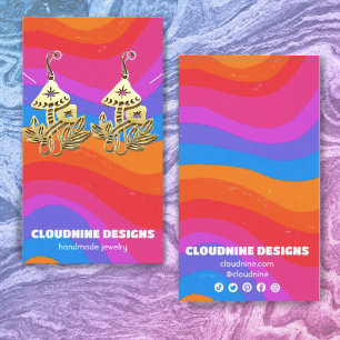 Rainbow Wave-verkenningskaart voor Ketting juwelen Visitekaartje