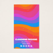 Rainbow Wave-verkenningskaart voor Ketting juwelen Visitekaartje (Achterkant)