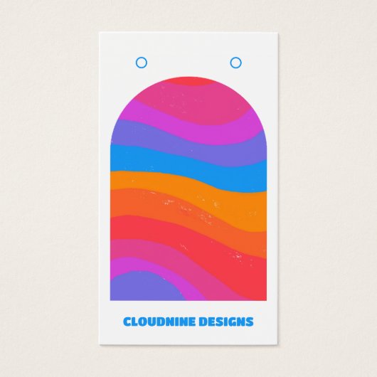 Rainbow Wave-verkenningskaart voor Ketting juwelen Visitekaartje (Voorkant)
