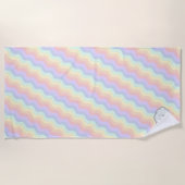 Rainbow Waves Beach-handdoek Strandlaken (Voorkant)