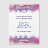 Rainbow Waves Custom Business Magnetic Card (Voorkant)