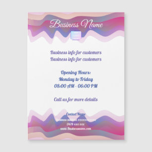 Rainbow Waves Custom Business Magnetic Card