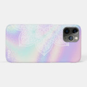 *~* Rainbow Waves Holographic Iridescent Mandala Case-Mate iPhone Case (Achterkant (horizontaal))