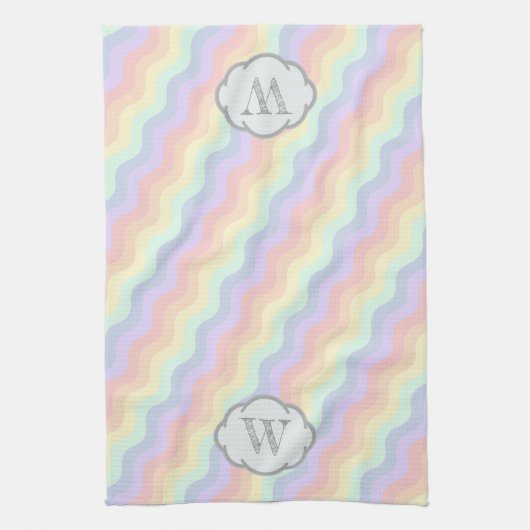 Rainbow Waves Kitchen Towel Theedoek (Verticaal)