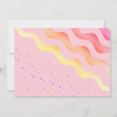Rainbow Waves Sterren Roze Meisje Foto Verjaardags Kaart (Achterkant)