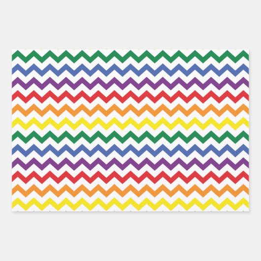 Rainbow Wavy Lines Inpakpapier Vel (Voorkant 3)
