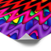 Rainbow Wavy Spiral Fractal Poster (Hoek)