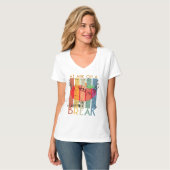 Rainbow We Are On A Break Teacher Off Duty Summer T-shirt (Voorkant volledig)