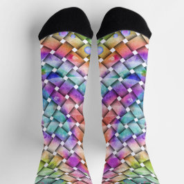 RAINBOW WEAVE Custom Duurzame Premium Crew Sock Sokken