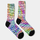 RAINBOW WEAVE Custom Duurzame Premium Crew Sock Sokken (Rechts)