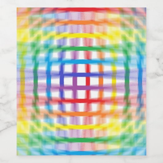 Rainbow Weave Ripple Wijn Etiket (Enkel label)