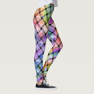 Rainbow Weaved Tights - Leggings