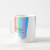 Rainbow Wedding Bridal Party Maid of Honor Custom Koffiemok (Voorkant links)