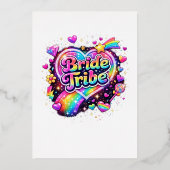 Rainbow Wedding Brides Maids Bachelorette Party Folie Uitnodiging (Voorkant)