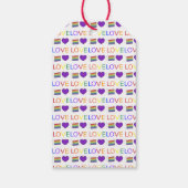 Rainbow Wedding Cake Slice Love Cadeaulabel (Achterkant)