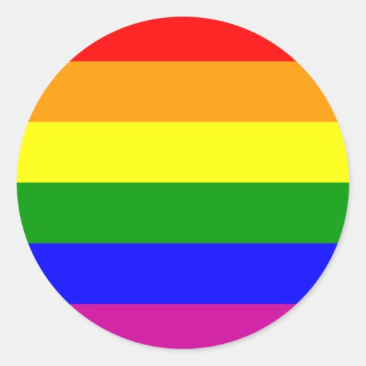 Rainbow Wedding/Gay Pride Ronde Sticker (Voorkant)