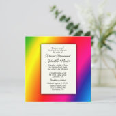 Rainbow Wedding Invitations Kaart (Staand voorkant)