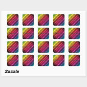 Rainbow Wedding Personaliseren Hartelijk dank voor Vierkante Sticker (Vel)