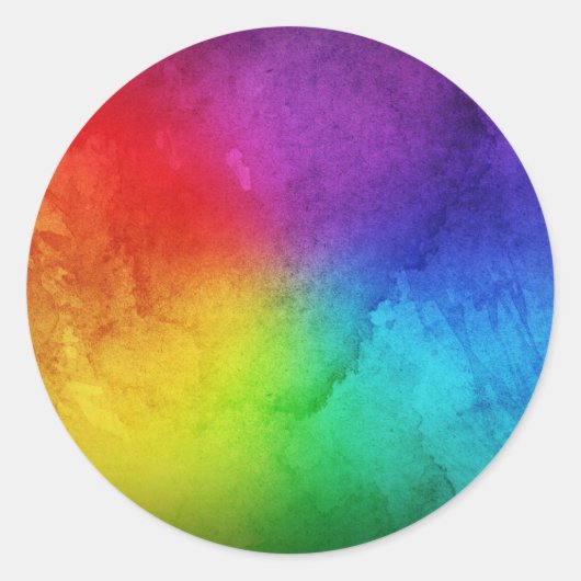 Rainbow Wedding Personalize Envelope Seal Sticker (Voorkant)