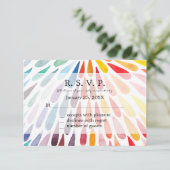 Rainbow Wedding Response Kaarten RSVP Kaartje (Staand voorkant)