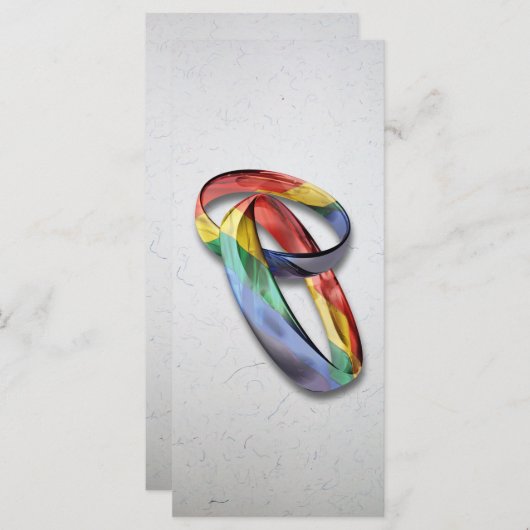Rainbow Wedding Rings for Marriage Equality for Ma (Voorkant / Achterkant)