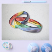 Rainbow Wedding Rings for Marriage Equality for Ma Flyer (Enkel)