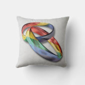 Rainbow Wedding Rings for Marriage Equality for Ma Kussen (Achterkant)