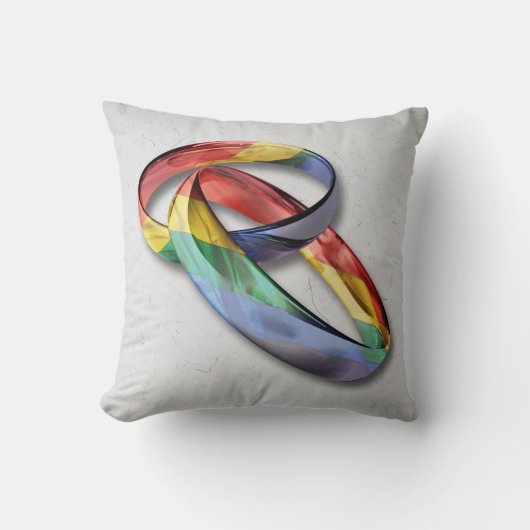 Rainbow Wedding Rings for Marriage Equality for Ma Kussen (Voorkant)