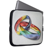 Rainbow Wedding Rings for Marriage Equality for Ma Laptop Sleeve (Voorkant Rechts)