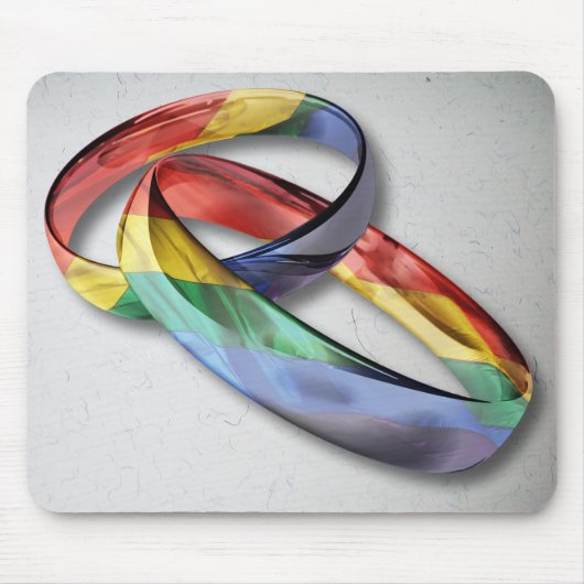 Rainbow Wedding Rings for Marriage Equality for Ma Muismat (Voorkant)