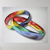 Rainbow Wedding Rings for Marriage Equality for Ma Poster (Voorkant)