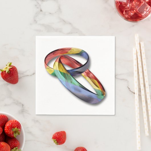 Rainbow Wedding Rings for Marriage Equality for Ma Servetten (Insitu)