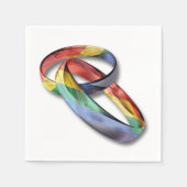 Rainbow Wedding Rings for Marriage Equality for Ma Servetten (Voorkant)