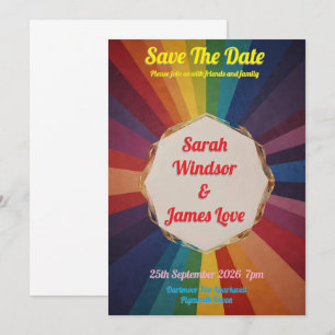 Rainbow Wedding Uitnodiging