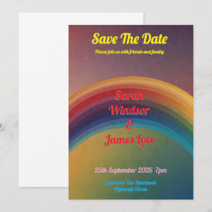 Rainbow Wedding Uitnodiging