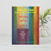 Rainbow Wedding Uitnodiging (Staand voorkant)